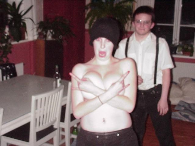 15P Drunk Goth Party Girls Wasted And Flashing Soft Pale Flesh