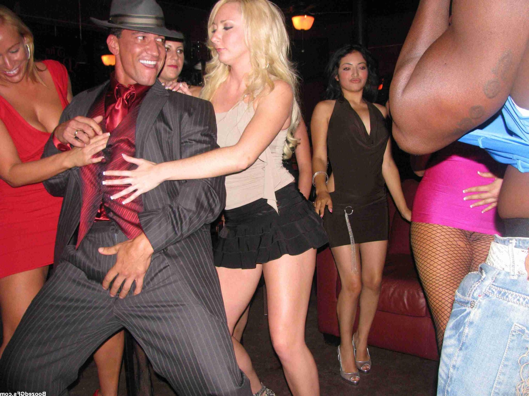 16P Naughty chicks blowing big hard cocks on private party
