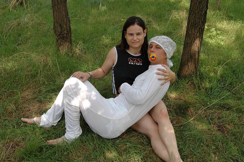 15P Outdoors In Diapers Getting Pegged