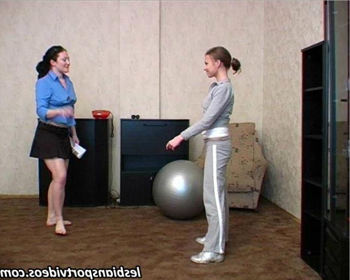 15P Flexy girl gets coached and caressed by a lezzy