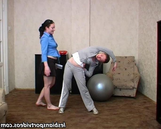 15P Flexy girl gets coached and caressed by a lezzy