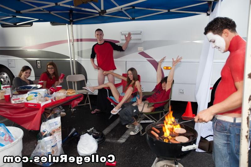 15P Freshmen college students partying naked at school