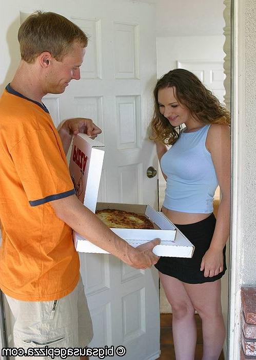 18P Teen getting double teamed by pizza guy and his friend
