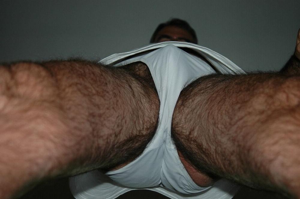 15P Hairy bear bfs posing and jerking off cock gallery 3