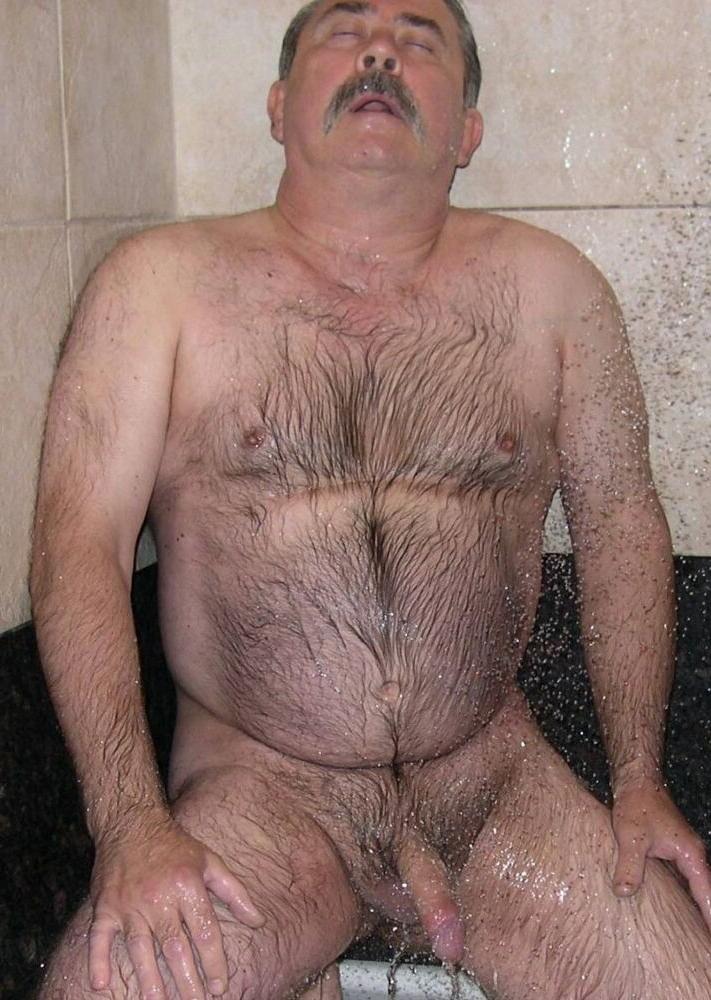 15P Hairy bear bfs posing and jerking off cock gallery 4