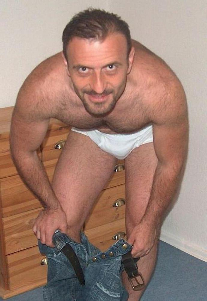 15P Hairy bear bfs posing and jerking off cock gallery 19