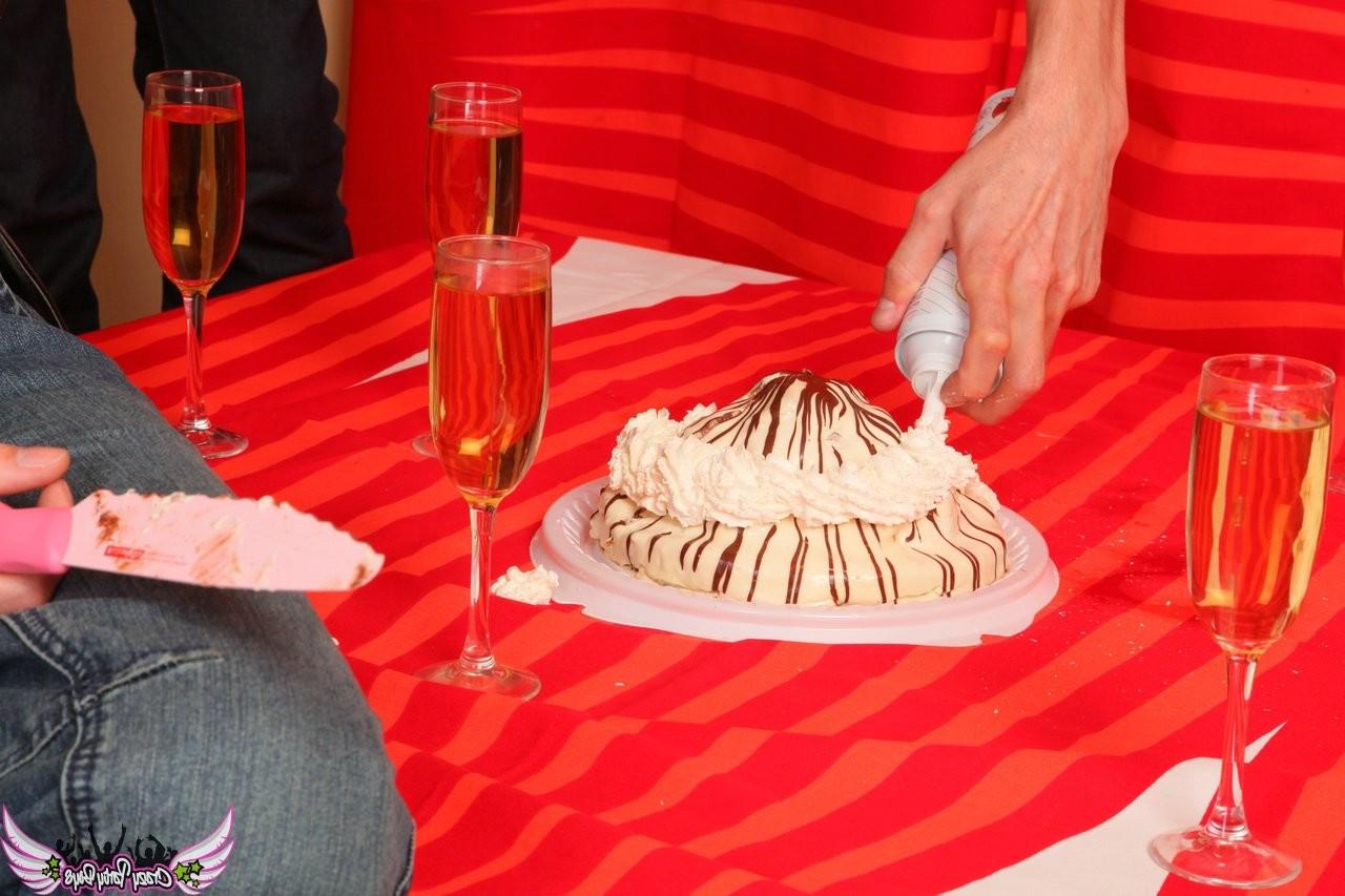 12P Food, cake and wine got all of the homo teens in the room horny