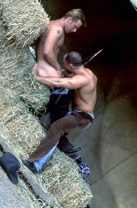 20P Bear and smooth hunks enjoy fucking and cumming in the hayloft