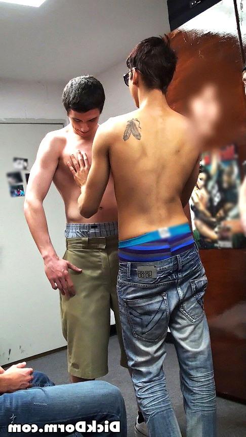 16P Hot hard college boys fuck eachothers ass while jerking off to hot babe mags hot