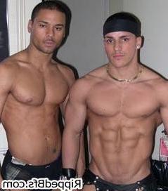 10P Big chested dude flex up his muscles in front of the camera