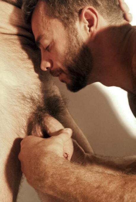 20P Two muscle hairy chested buddies enjoy hot foreplay and cum
