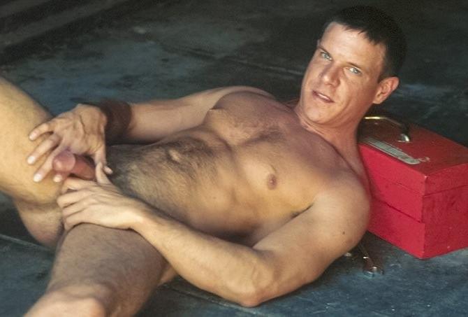 20P Forty years old mature moto mechanic stripping and showing off