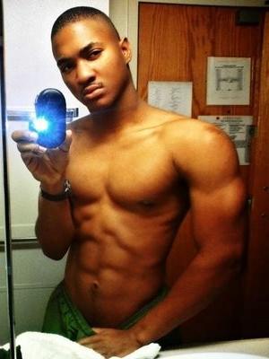 10P Horny black guy masturbates until he blows his load
