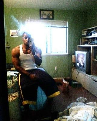 10P Horny black guy masturbates until he blows his load