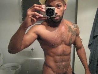 10P Slim black guy with fat cock masturbates on the sofa