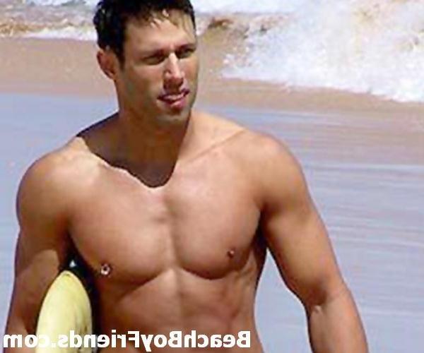10P Hot and young amateur beach boys posing outdoors