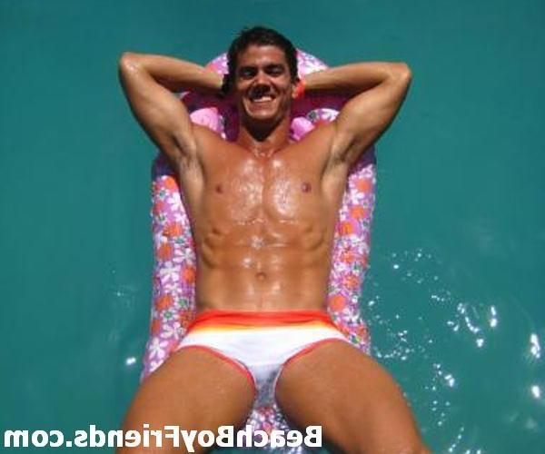 10P Hot and young amateur beach boys posing outdoors
