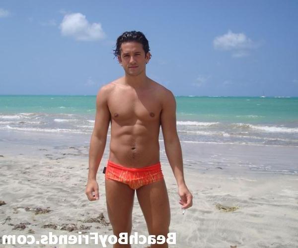 10P Hot and young amateur beach boys posing outdoors