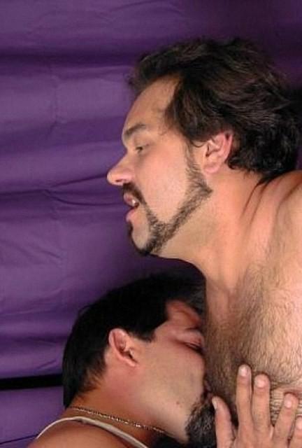 20P Chubby hairy chested fellows enjoy each others prick for camera