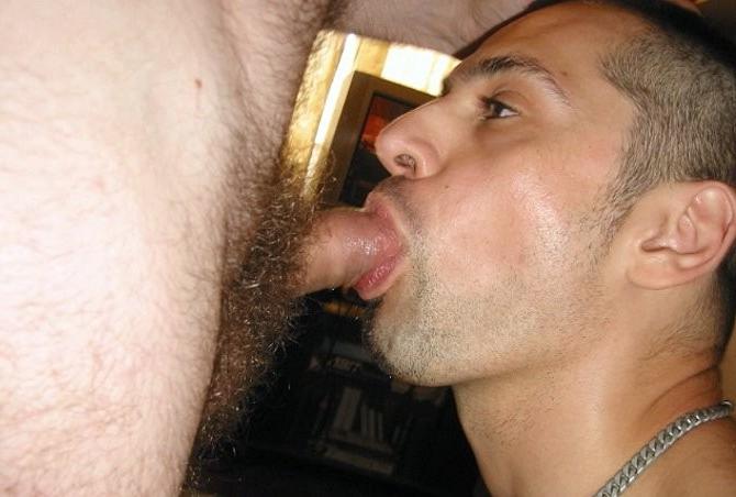 20P Dark haired bear cubs enjoy mutual blow job and facial cumming