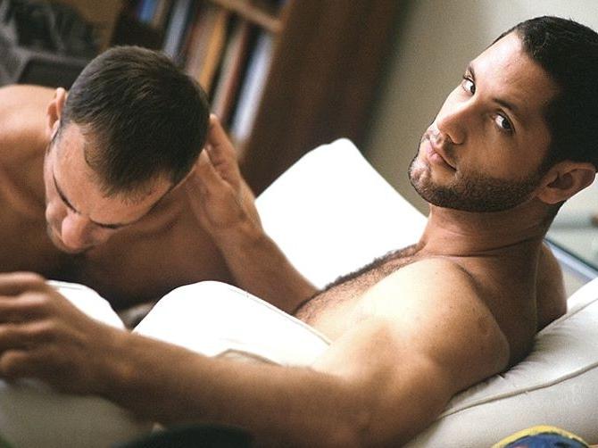 20P Hairy muscle knights enjoying each others while making foreplay