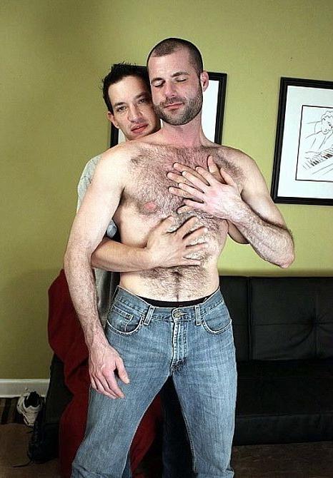 7P Hot hairy chested man getting sucked and screwed by his roommate