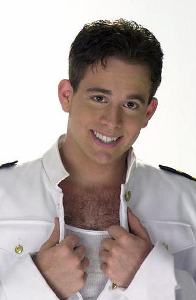 20P Hairy chested officer stripping and showing off after service