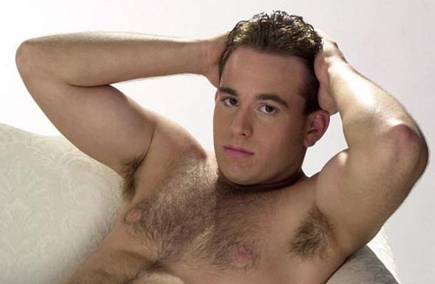 20P Hairy chested officer stripping and showing off after service