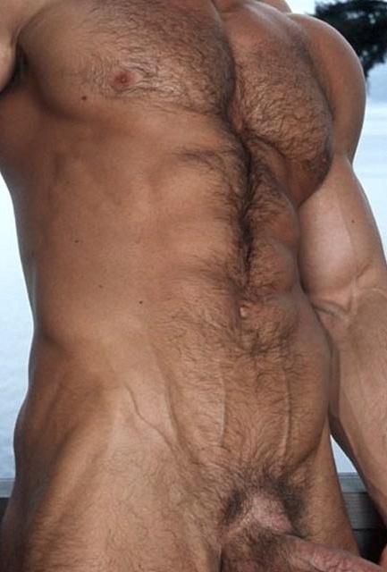 20P A hairy muscle hunk enjoyd outdoor stripping and showing off