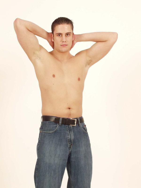 15P Dude showing off his sexy chest and flat stomach