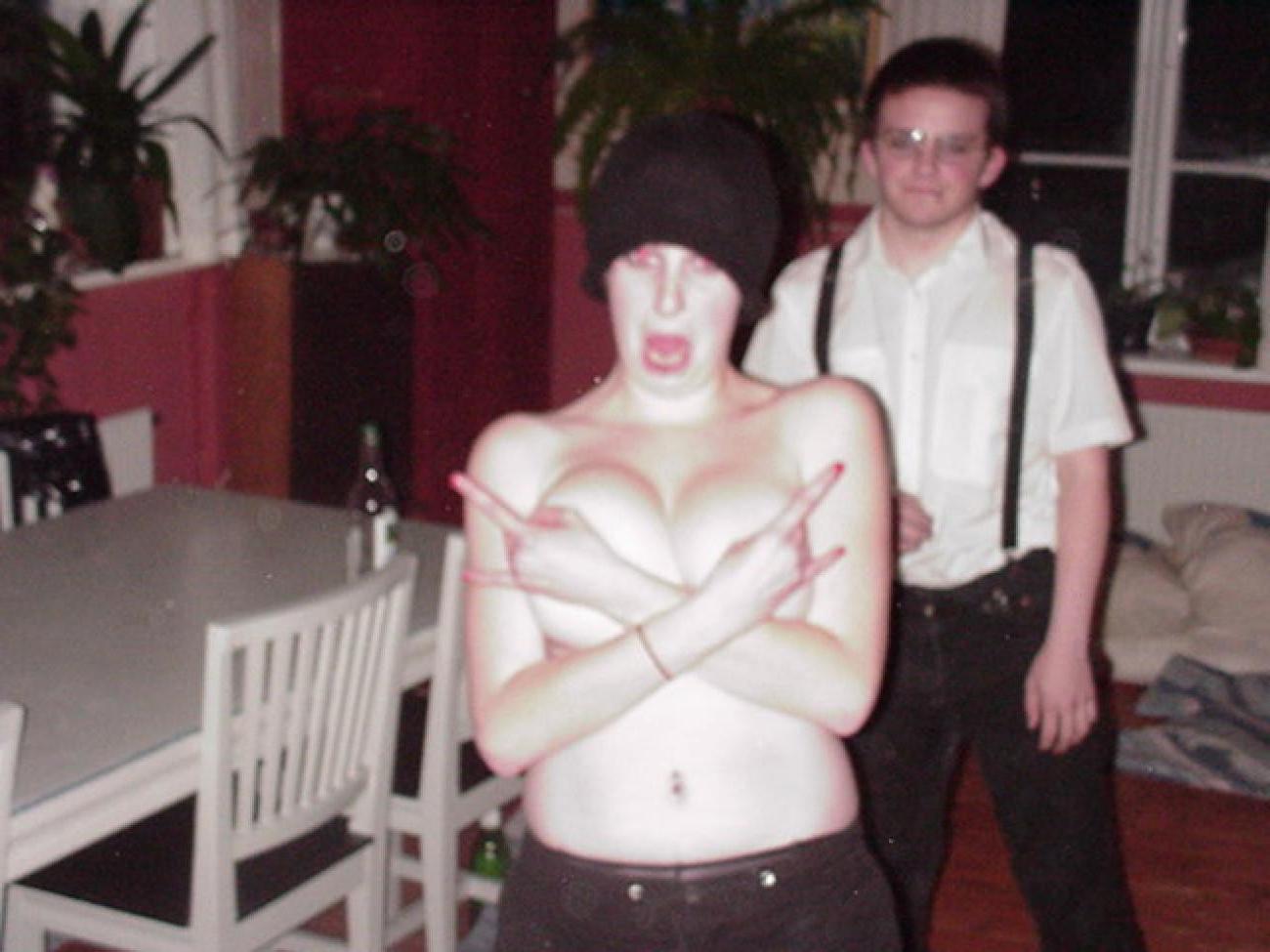 15P Smashed goth babes at a party getting wild and naughty