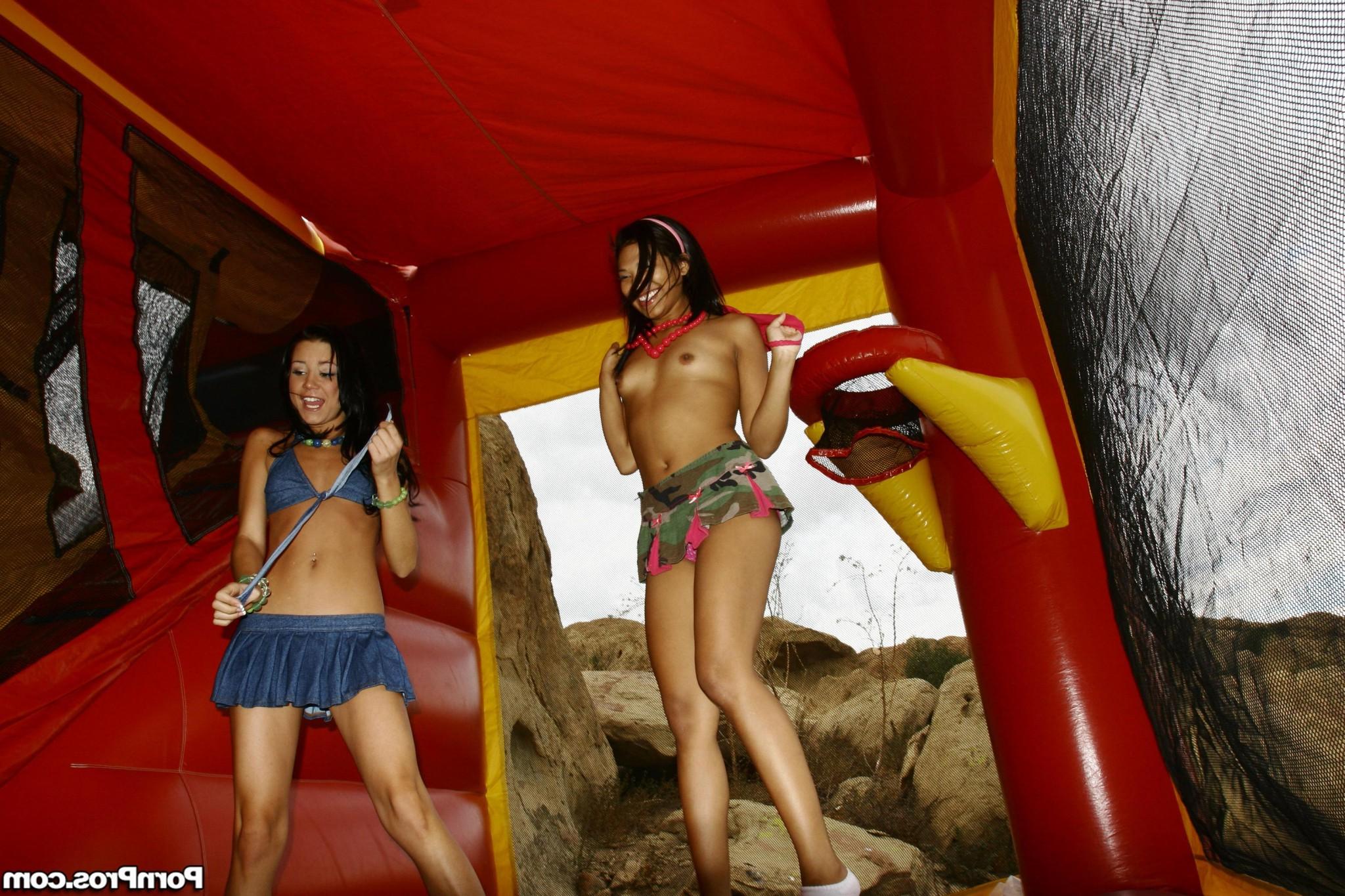 15P This old guy had no chance against these two hot teen sluts