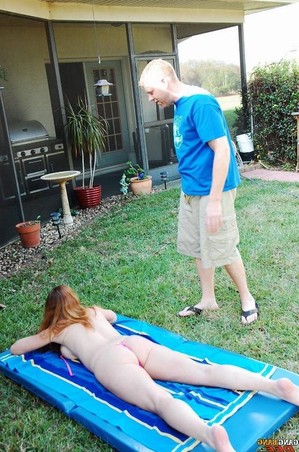 15P Swinger wife Dee fucks a guy in the garden