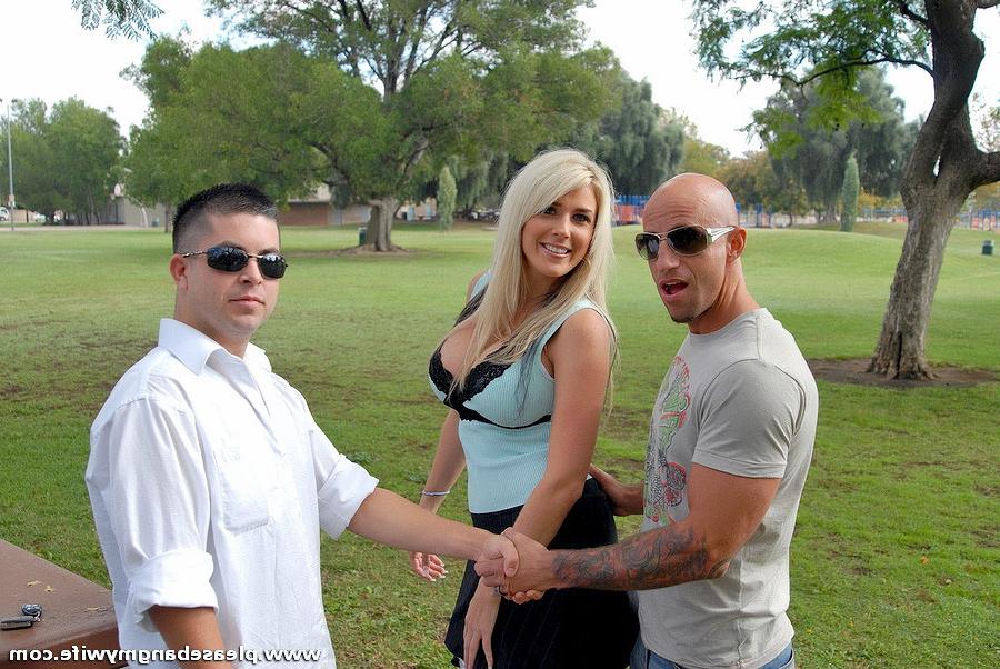 15P Attractive blonde wife has a streak on cum on her pretty face