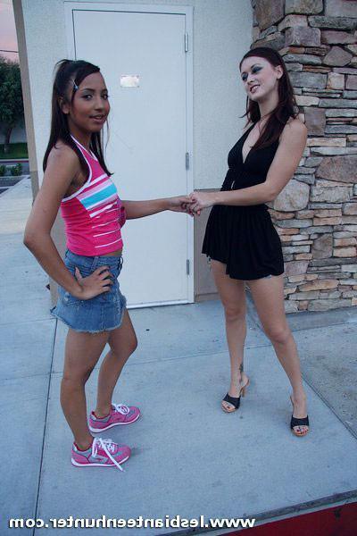 16P Mature lesbian hottie slips a fuck toy inside her teen friends pussy