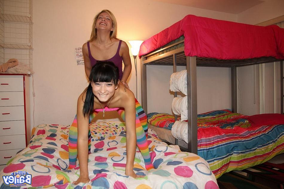 15P Petite 18 year old undresses tiny titted teen lesbian girlfriend