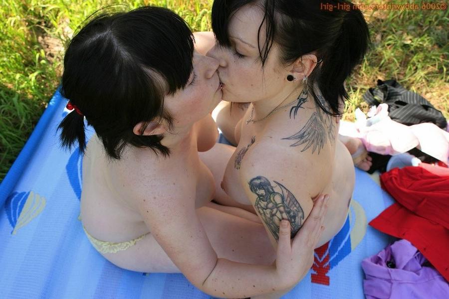 14P Two Sexy Amateur Lesbians Have A Go At It Outdoors
