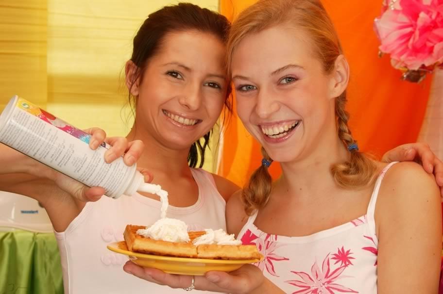 17P Cute licking lesbian teen lovers getting off with their toys