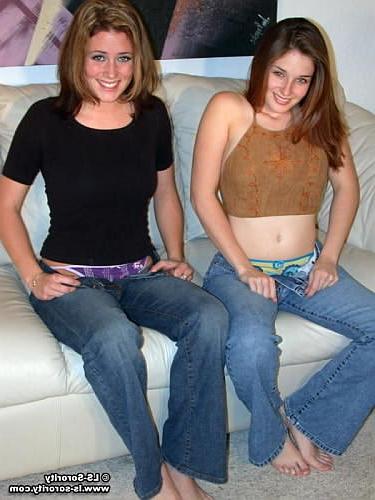16P Busty lesbian teen playing in panties