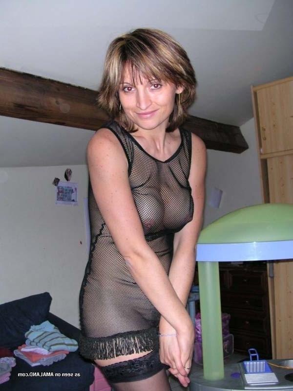 12P Stunning wife in a see through dress
