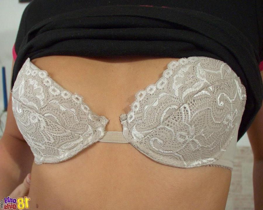 15P Flat chested teen masturbates her shaved pussy