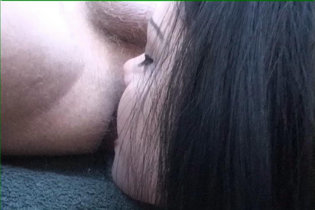 18P Brunette Babe Gives Oral and Rimjob