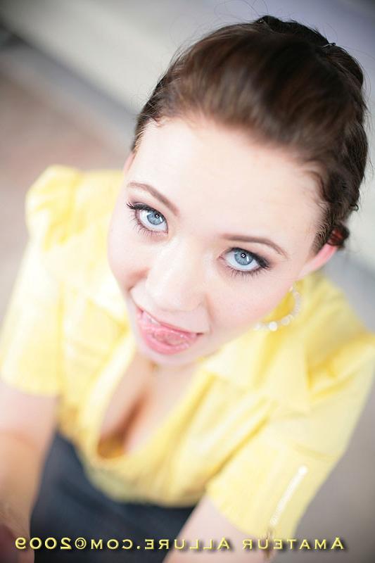 20P Busty blue eyed cutie sucks the cum out of a thick cock