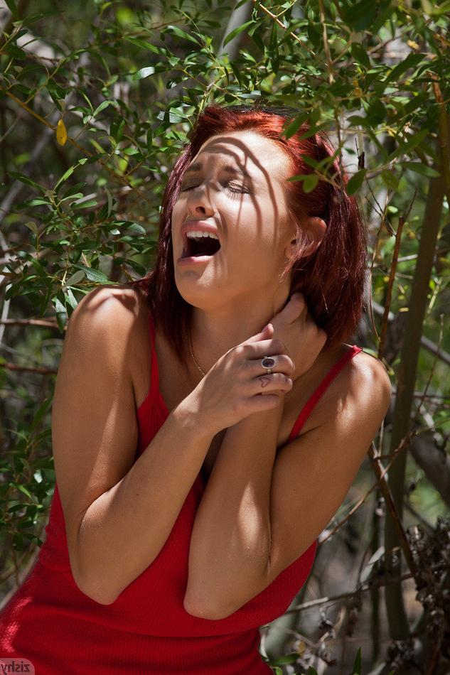 12P Busty redhead teen tease