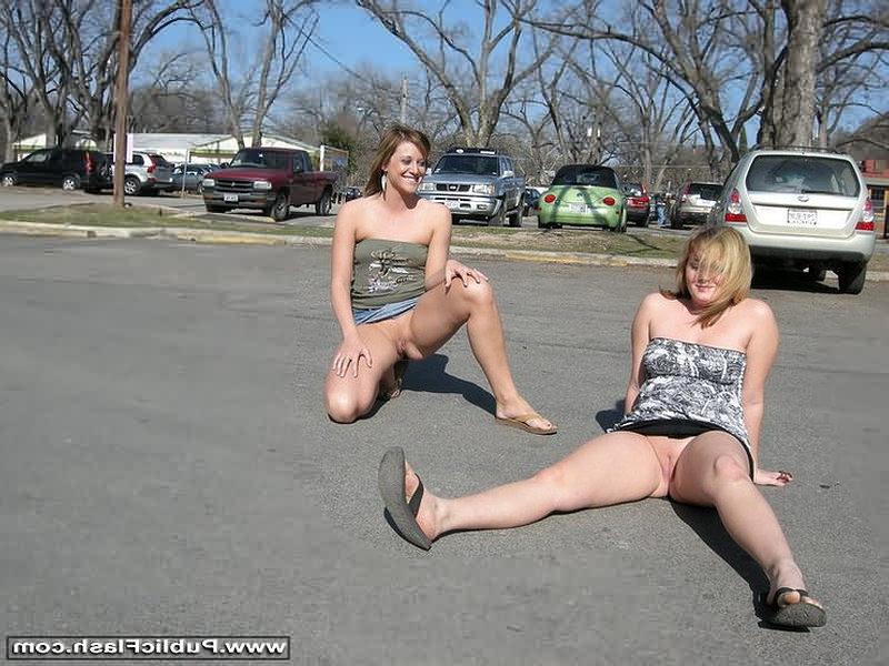 16P Double daring college gals flash tits and upskirts
