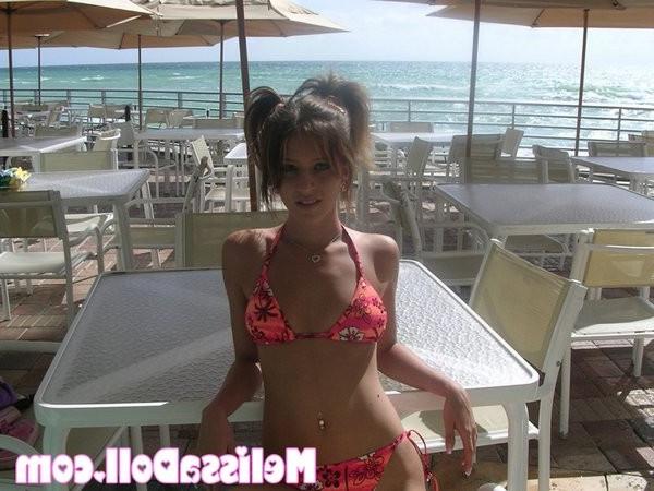 15P melissa exposes her lovely little body at a hotel in florida