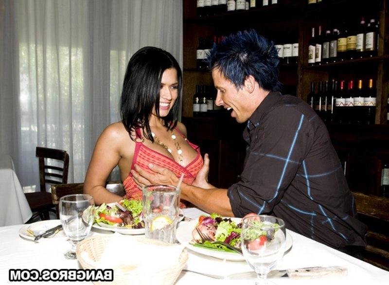 12P Pornstar Eva Angelina on a date with a regular guy