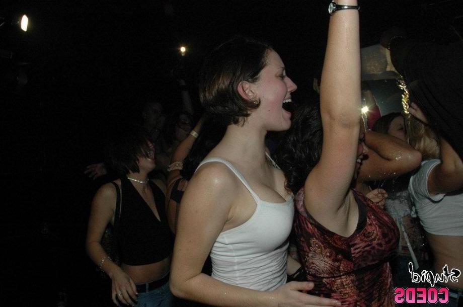 16P drunk teens compete and show off in amateur wet t shirt contest