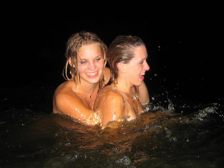 18P Teens going skinny dipping after college party