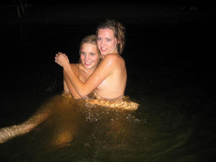 18P Teens going skinny dipping after college party